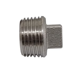 Bujão Quadrado BSP Aço Inox